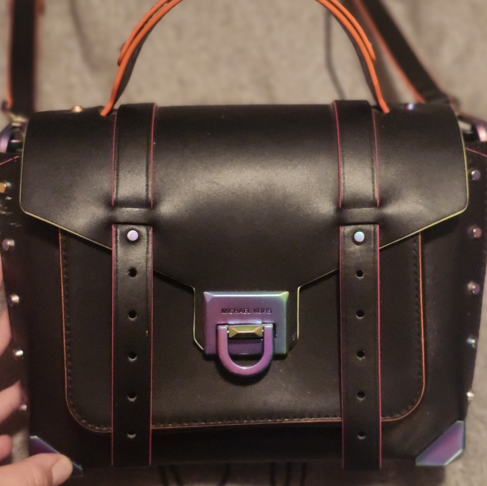 Michael Kors Neon/black handbag